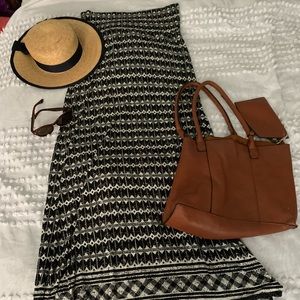 Strapless summer dress.  White & black